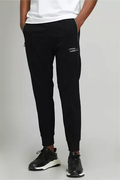 بنطال رياضي رجالي سريع أسود