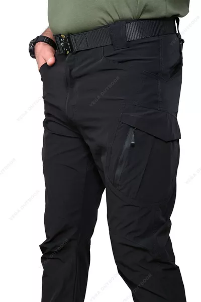 Pantaloni Tattici Neri Elasticizzati Impermeabili