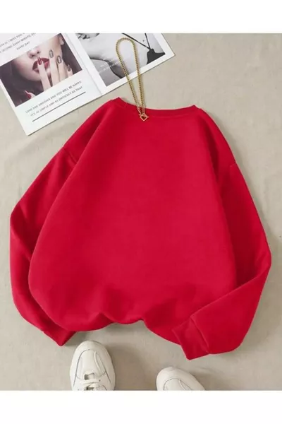 Unisex red sweatshirt