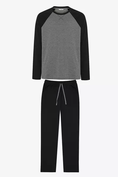 Donkere zwarte broek pyjama set