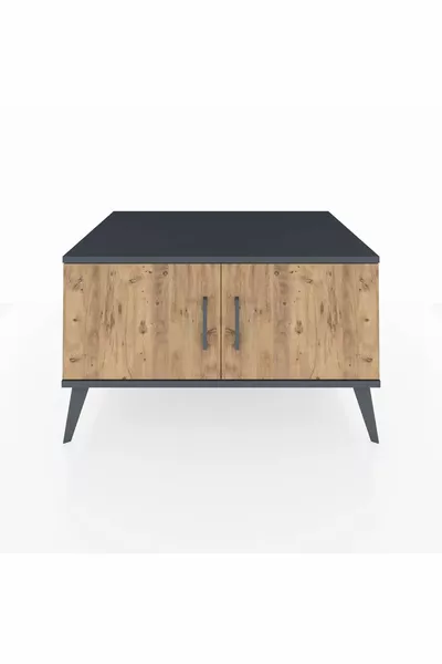 خزانة كرونوس برفين وببابين أنثراسيت-صنوبر/أنثراسيت