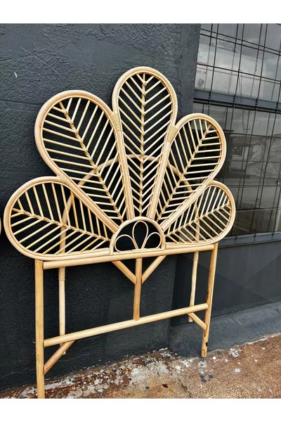 Bambus Bettkopfteil Einzelbett Natur cm