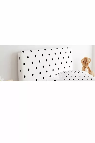 Bedbodem Hoes White Achtergrond Stippen