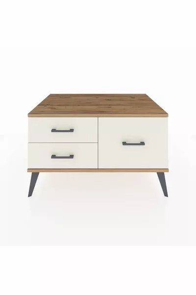 خزانة كرونوس 3 رفوف أنثراسيت-صنوبر/حجر رملي