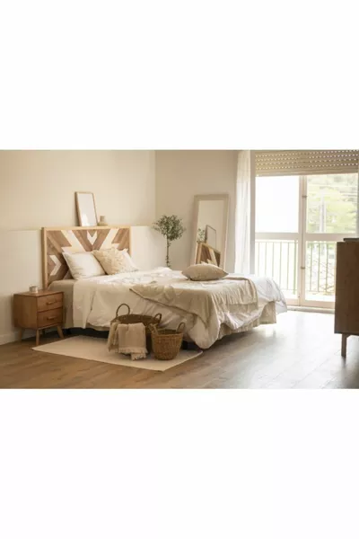 Дърво Двойно Ръчно Изработено Табло за Легло/Основа