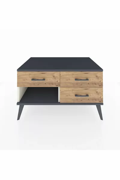 خزانة كرونوس 3 أدراج بحجر القمر - أنثراسيت/صنوبر