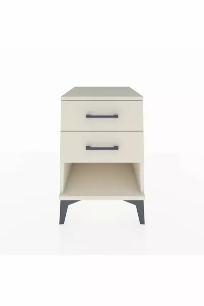 Comodino Kronos 2 Cassetti Pietra di Luna-Pietra di Luna