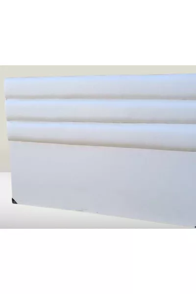 Title DK Double Person Model Artificial Leather White Fabric Padded Segmented Handmade