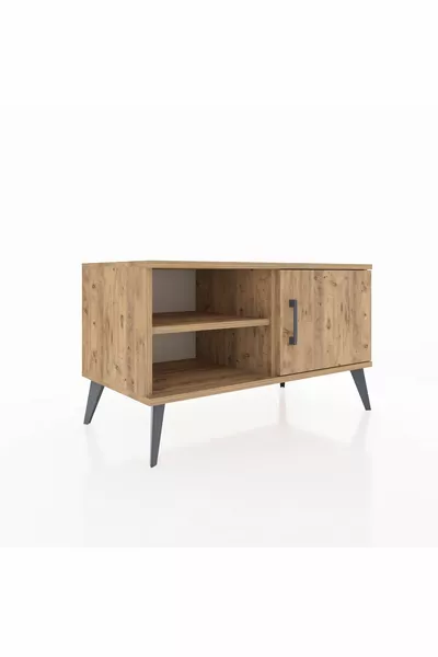 خزانة هايبريون بصندوقين ورف واحد باب واحد من خشب الصنوبر