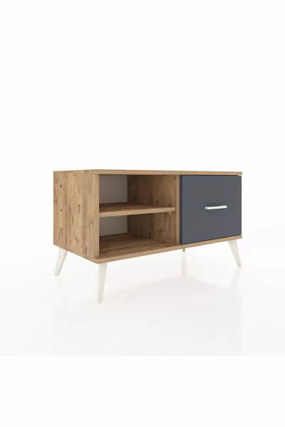 Hyperion Dresser with One Shelf and One Drawer Pine-Pine/Anthracite