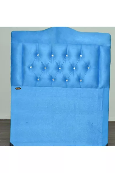 Headboard Single Quilted Turquoise Color Pony Hair Headboard