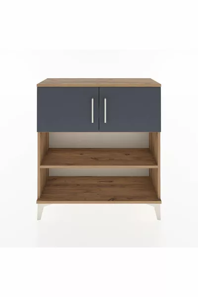 Argeс Шифоньер с 3 полками и 2 дверцами, сосна-антрацит