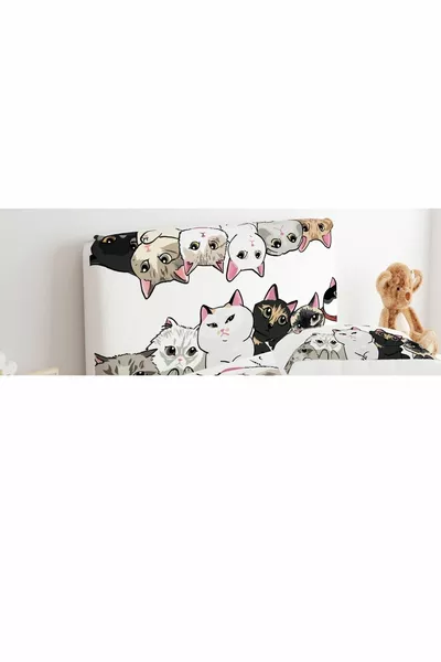 Copertura per Testata del Letto Gatti Carini Colorati