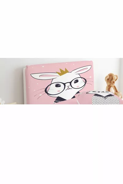 Bettkopfkissenbezug mit brillentragendem Hasen