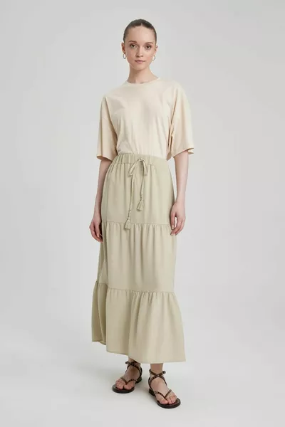 تنورة ماكسي منقوش منقوش hs