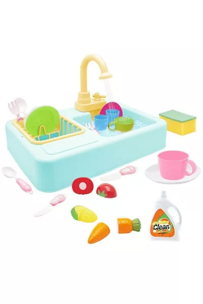 Modern Kitchen Faucet Sink Set Kitchen Toy Set Pink