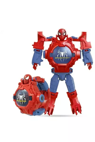 Montre LED 3D avec projection reflétant différents caractères sur le mur