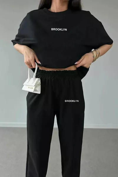 LUNAVISTA Women's Brooklyn Printed Sweatshirt and Sweatpants Set