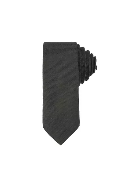 Men's Black Herringbone Handkerchief Tie