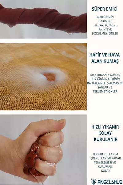 5 قطع من فوط الأطفال العضوية المصنوعة من القماش الموسلين مزدوجة الطبقات، للرقبة، لتناول الطعام وصناعة اللعاب