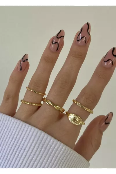 Gold Colored Ring Set