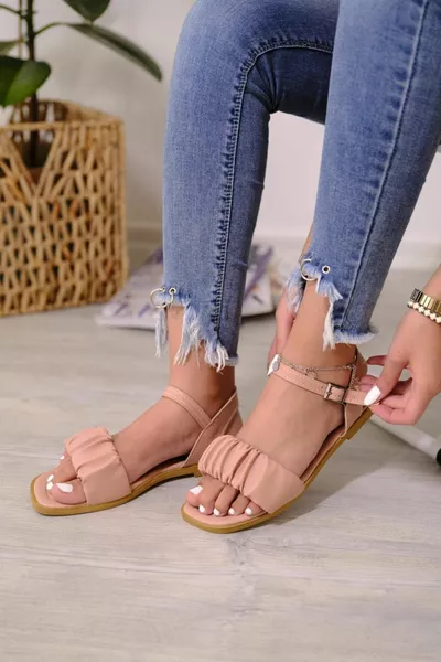 Sens Damensandalen mit Raffdetail