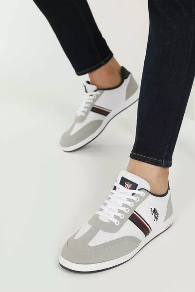 حذاء رياضي يومي رجالي يو إس بولو كارس 3 إف إكس -2 أبيض