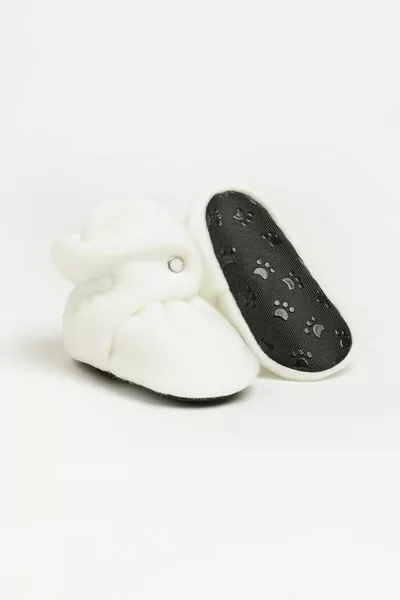 Non-Slip Sole, Breathable Cotton Lined, Adjustable Snap, House Slippers, Baby Booties