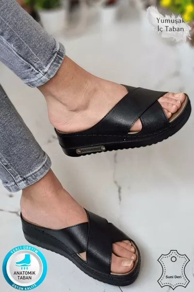 Дамски анатомични ортопедични удобни чехли Lina, леки, елегантни с ток, за ежедневна употреба навън и вкъщи