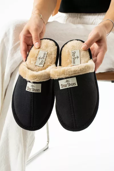 Комплект от 3 зимни домашни чехли Зимни чехли Чехли за гости