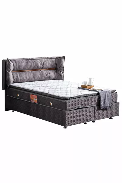 Barcelona Double Set, Double Bed Base and Headboard Set
