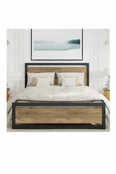 سرير معدني، سرير معدني تشينار XL، متوفر بألوان متعددة، مزدوج