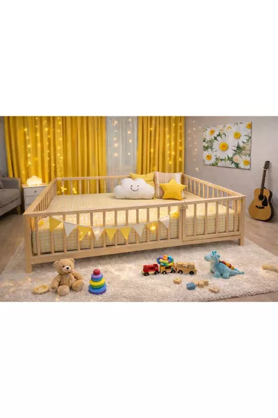 سرير أطفال ورضع دائري الجوانب