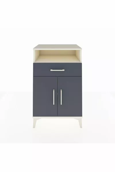 Hyperion Komodin 2 Raflı Tek Çekmeceli 2 Kapaklı  Aytaşı-Antrasit