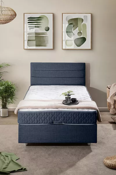 Набор кровати Sofia с одной спинкой, комфорт, синий