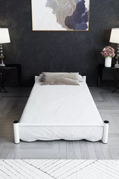 White Kids Bunk Bed with Extra Mattress and Storage Base