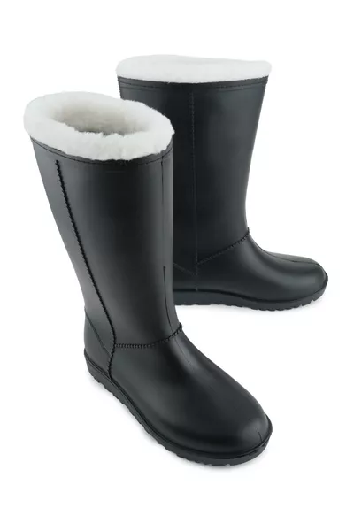 Damen Winter PVC Stiefel mit warmer Innenfütterung, wasserdicht