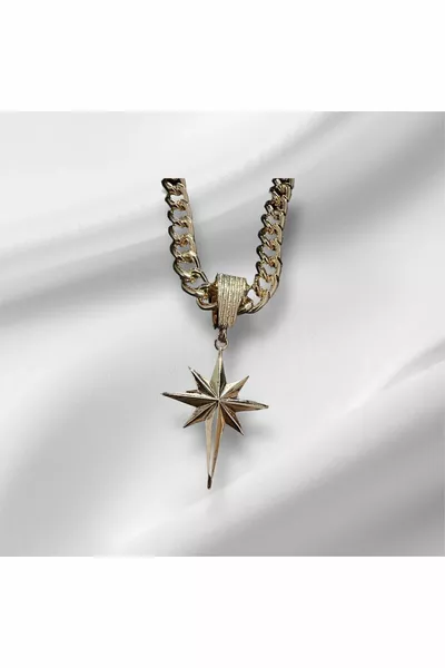 Collier en or acier Çağla Şikel Étoile Polaire