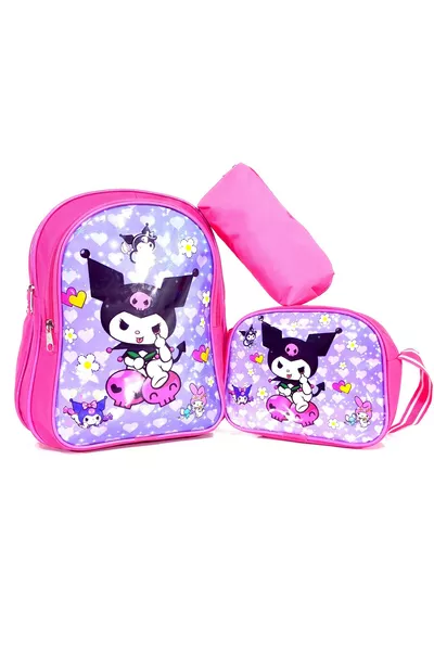 Girls' Kuromi Picture Lunch Bag Elementary and Preschool Student School Bag