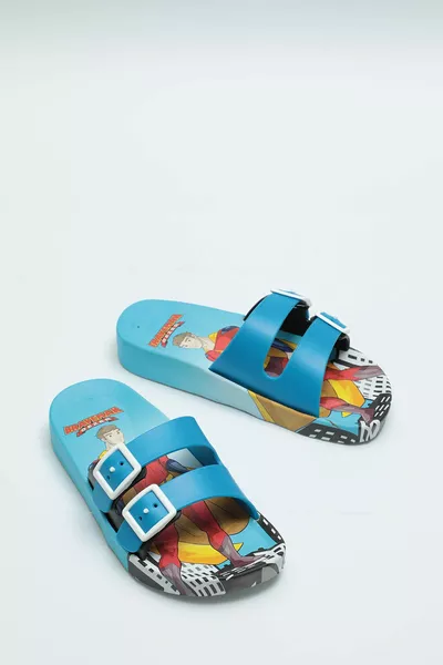 Sandales d'été Braveman pour garçons avec semelle antidérapante et deux boucles