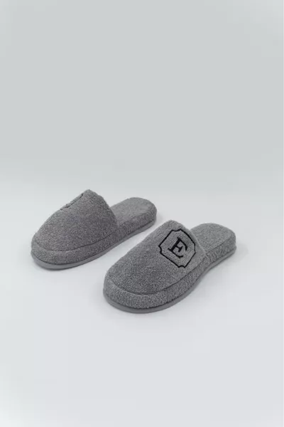 E Letter Towel Slippers – Non-Slip Sole, High Water Absorption