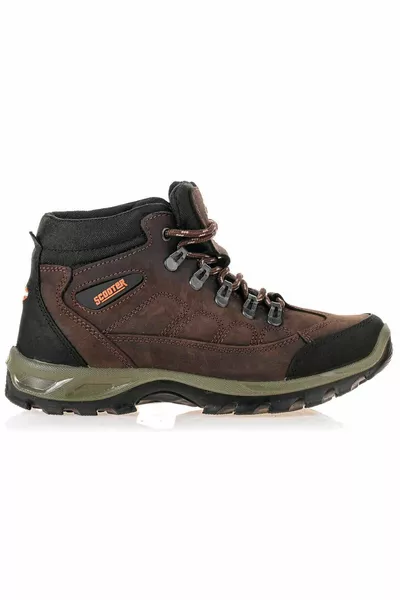 حذاء رجالي من الجلد المقاوم للماء باللون البني الداكن cko