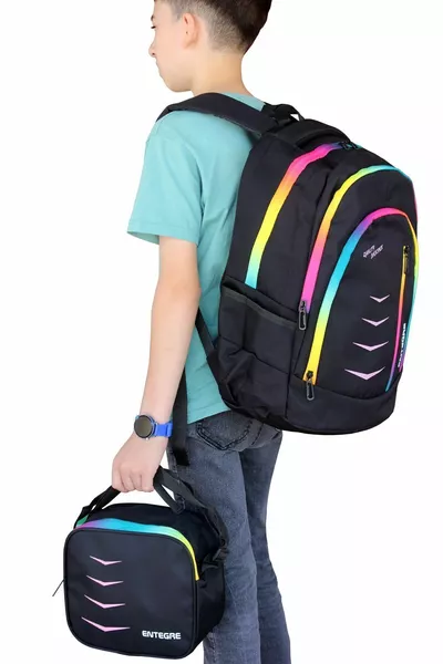 Beslenmeli Kalemlikli Günlük Ve Okul Sırt Seyahat 3'lü Çantası Seti Entegre 