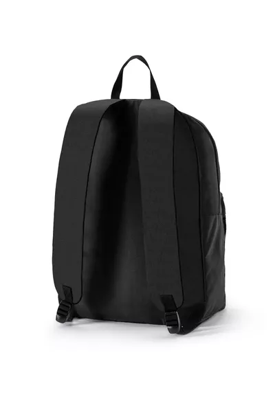Zaino da viaggio e scuola unisex nero impermeabile con tasche quotidiane