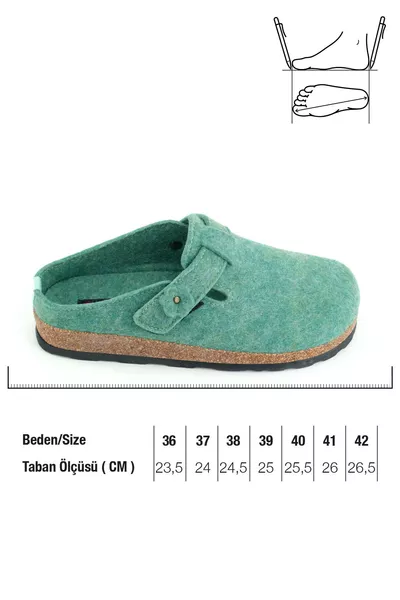 Damespantoffels met winterse paddenstoelzool