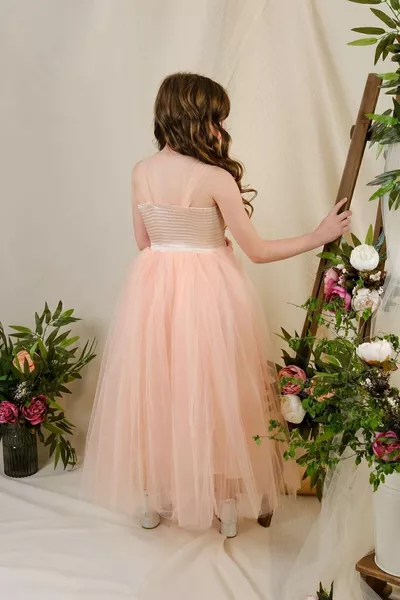 Robe longue en coton pour fille