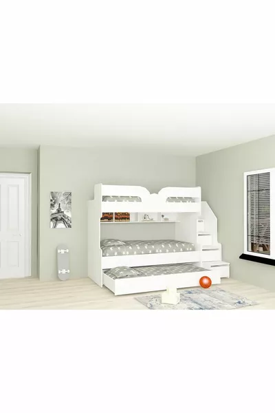 سرير بحجم ثلاث أشخاص من MDF