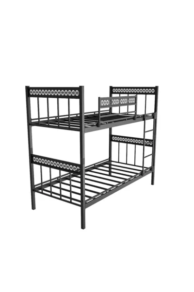 Motif Ranza Совместимая с кроватью черная металлическая двухъярусная кровать