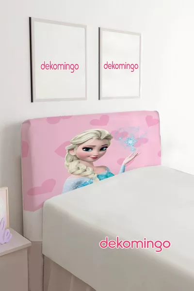 Eenpersoons Hoofdeindehoes met Meisjesfiguur en Roze Hartjes