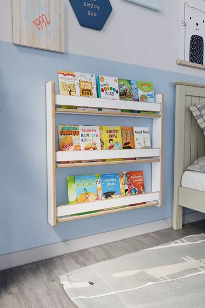 Montessori 3-stufiges Kinderregal * cm Weiß